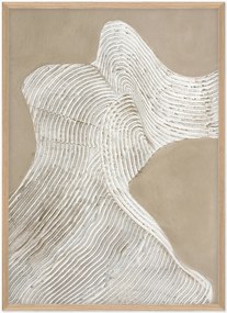 Handbeschilderde ingelijste canvasdoek Raw Shape 3