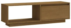 vidaXL Tv-meubel 110x30x33,5 cm massief grenenhout honingbruin