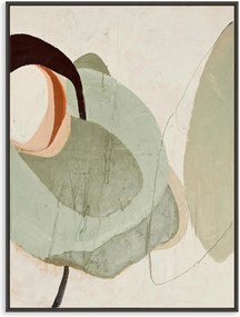 Handbeschilderde ingelijste canvasdoek Moon Rock