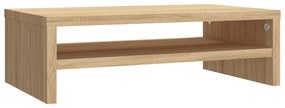 vidaXL Monitorstandaard 42x24x13 cm bewerkt hout sonoma eikenkleurig