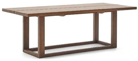 Kave Home Sashi Japandi Design Eettafel Donker Teak Hout - 220 X 100cm.