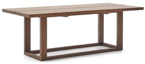 Kave Home Sashi Japandi Design Eettafel Donker Teak Hout - 220 X 100cm.
