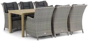 Tuinset 6 personen 210 cm Wicker Grijs Garden Collections Aberdeen/Weston