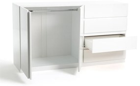 Lage kast, 2 deuren hangkast en 4 lades, Léo