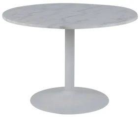 Ronde Eettafel Van Wit Marmer - 110 X 110cm.