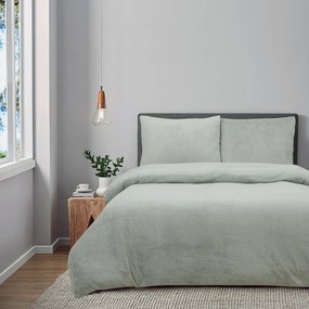 Dekbedovertrek Teddy Fleece – 100% zacht materiaal – 200×220 – jade