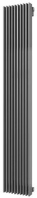 Plieger Antika Retto designradiator verticaal middenaansluiting 1800x295mm 1111W zilver metallic