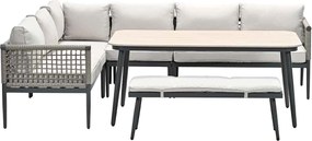 Garden Impressions Burela lounge dining set 6-delig links - taupe