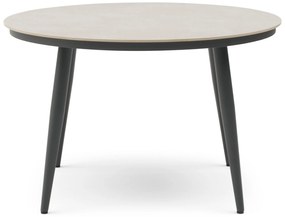 Dining Tuintafel rond 120 cm rond Aluminium Grijs Vienna