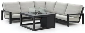 Bellagio Vezzano/Cosi 100cm hoek loungeset met vuurtafel 4-delig