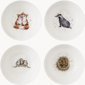 Fine Bone China schalen Royal Worcester, 4-delig