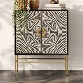 Design Wandkast Zwart-wit - 100x40x140cm.