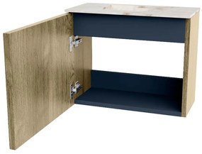 Mondiaz Joya DLux 50cm toiletmeubel dusk met wastafel faye links zonder kraangat frappe