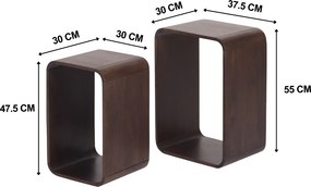 Retro Bijzettafel Set - 37.5 X 30cm.