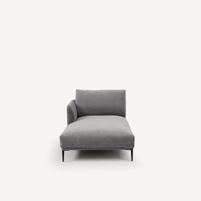 Longchair stonewashed fluweel, Oscar design E.Gallina