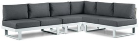 Hoek loungeset 6 personen Aluminium Wit Lifestyle Garden Furniture Lorenzo