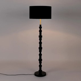 Zuiver Totem Vintage Vloerlamp Zwart Met Fluweel