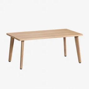 Rechthoekige Salontafel 90x50 Cm In Acaciahout Kaela Lichte Acaciekleur - Sklum