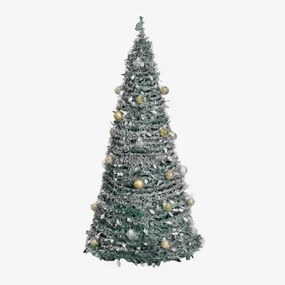 Taimy Opvouwbare Kerstboom Met Led-verlichting ↑150 Cm & Goud - Sklum