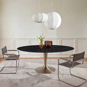 Ellipsvormig tafelblad in marmer L170 cm, Elipso