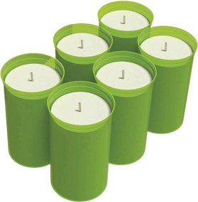 BioGreen ecologische kaars Firefly zonder paraffine - groen - 6 stuks