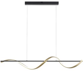 Eettafel / Eetkamer Smart hanglamp antraciet met goud incl. LED dimbaar in kelvin - Marianne Modern Binnenverlichting Lamp