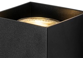 Design vierkante wandlamp zwart - Sabbir