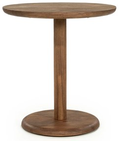 Bistro Eettafel Rond Walnoot - 70 X 70cm.