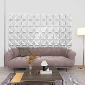 vidaXL 12 st Wandpanelen 3D 3 m² 50x50 cm origamiwit