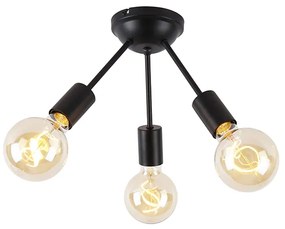 Moderne plafondlamp zwart 3-lichts - Sputnik Modern E27 rond Binnenverlichting Lamp