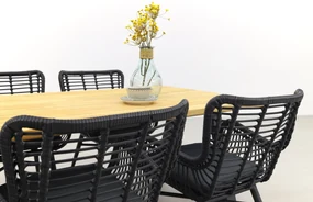 Jasmine Black/Ambassador 240x100 cm. tuinset - 7 delig