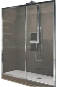 Novellini Douchedeur 1 schuifdeur met antikalkbehandeling LUN2PH102D-1B
