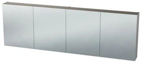 Nemo Spring Nebulo luxe spiegelkast - 200x65x17.8cm - 4 dubbelzijdige spiegeldeuren - glazen leggers - met stopcontact - zonder schakelaar - kleur: U702 ST9 Cashmere 20037123