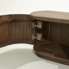 Eleonora Josh Eiken Tv-meubel Organische Vorm 240 Cm Bruin - 240x42x43cm.