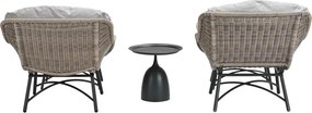 Garden Impressions Selene loungestoelen vintage willow - Mati bijzettafel Ø50x48 cm