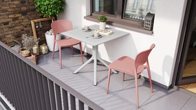 FLAVIO 80x80 Lichtgrijs (asgrijs) - MODERNE VIERKANTEN TUINTAFEL (voor keuken, café, tuin)