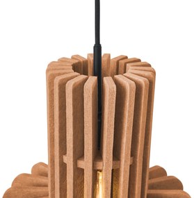 Retro hanglamp zwart met oranje 3-lichts - Felt Retro E27 rond Binnenverlichting Lamp