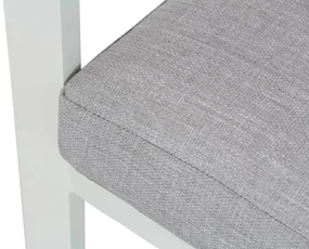 Tuinset Ronde Tuintafel 4 personen 125 cm Aluminium/Aluminium/polywood Wit  Santika Furniture Soray