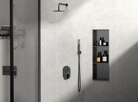 Polysan Inserta inbouwnis met vakken 27x81cm antraciet