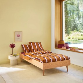 Bed met lattenbodem, van eikenfineer, MIJI