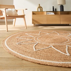 Rond vloerkleed in jute, Montesol