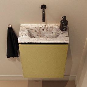 Mondiaz Ture DLux toiletmeubel 40cm oro met wastafel glace midden zonder kraangat