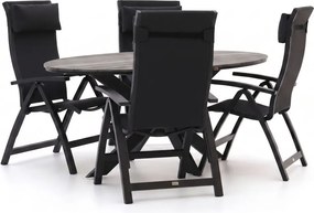 + 15% kassakorting | Diningset Bellagio | 4 personen | Tuinset polywood | 5-delig | Kees Smit Tuinmeubelen