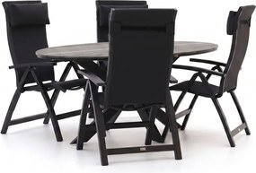 Diningset Bellagio | 4 personen | Tuinset polywood | 5-delig | Kees Smit Tuinmeubelen