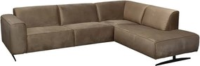 Hoekbank - Lambada - rechts - velours Juke taupe 12