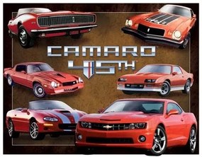Metalen wandbord Camaro 45th Anniversary, (40 x 31.5 cm)
