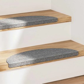 vidaXL Trapmatten zelfklevend 15 st 56x17x3 cm grijs