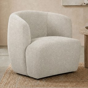 Eleonora Charlotte Ronde Fauteuil Beige Boucle