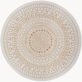 Rond in- & outdoor laagpolig vloerkleed Porto, omkeerbaar