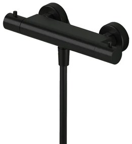 Hotbath Ace Douchemengkraan - thermostatisch - opbouw - zwart geborsteld PVD AC008MBP
